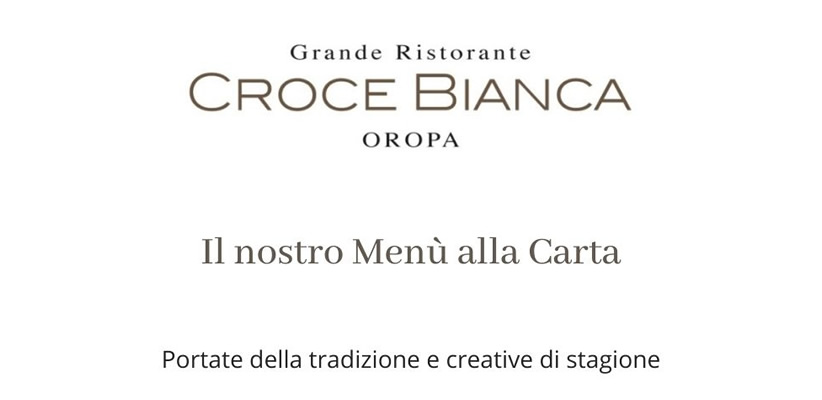 Menu alla carta